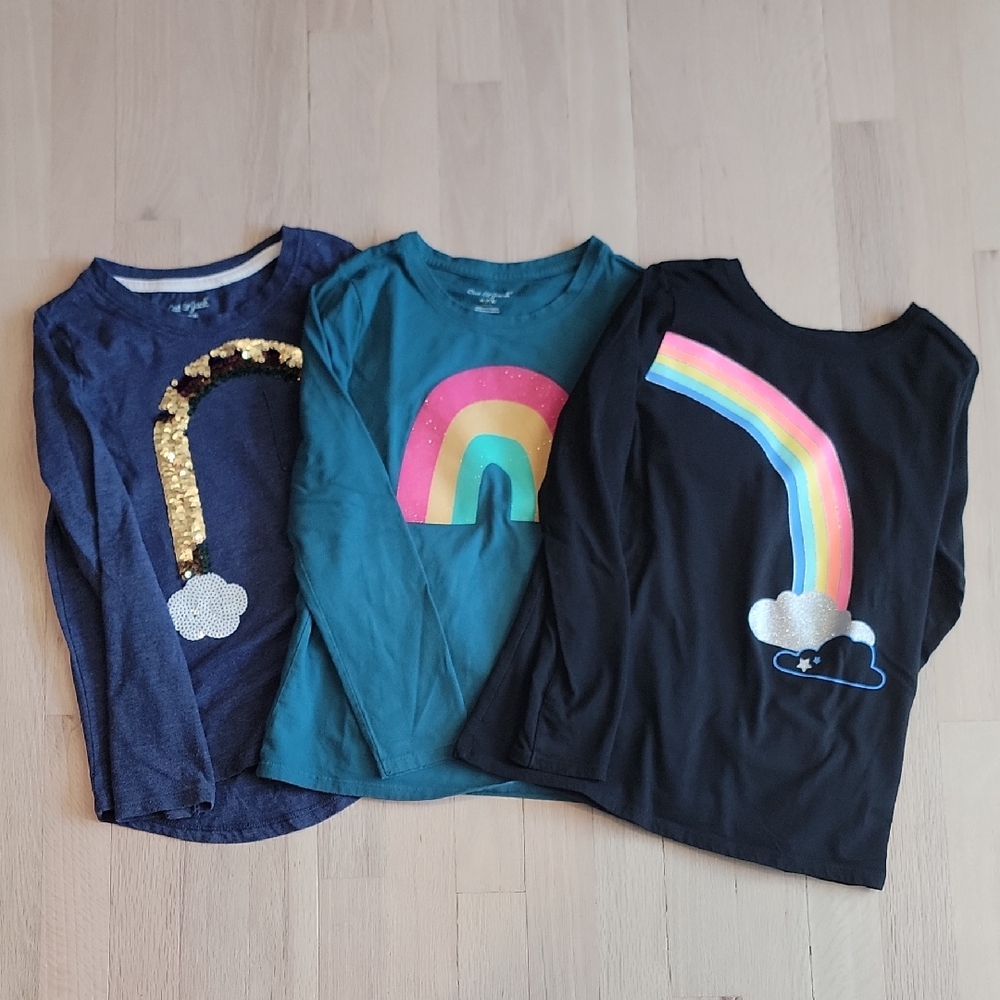 Kids Rainbow Graphic Long-Sleeve Tees